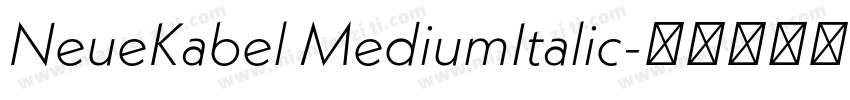 NeueKabel MediumItalic字体转换